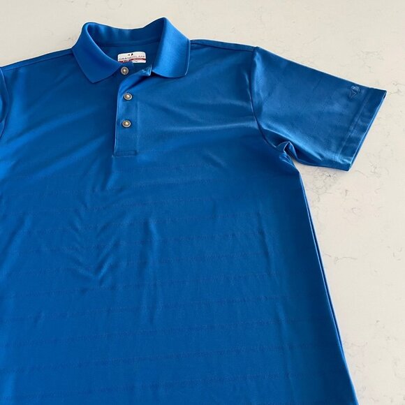 Grand Slam Air Flow Athletic SS 3 Button Poly Polo Golf Shirt Blue Sz S NWOT - Picture 2 of 10